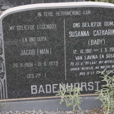 BADENHORST Jacob 1906-1979 &amp; Susanna Catharina 1912-2004