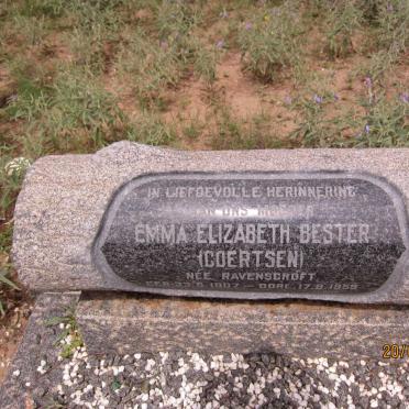 BESTER Emma Elizabeth, formerly COERTSEN, nee RAVENSCROFT 1907-1959