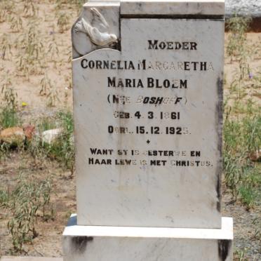 BLOEM Cornelia Margaretha Maria nee BOSHOFF 1861-1925