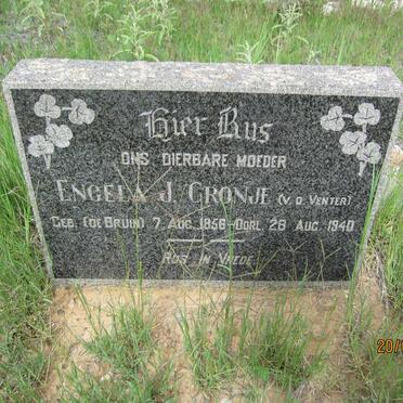 CRONJE Engela J. previously v.d. VENTER nee De BRÜIN 1856-1940