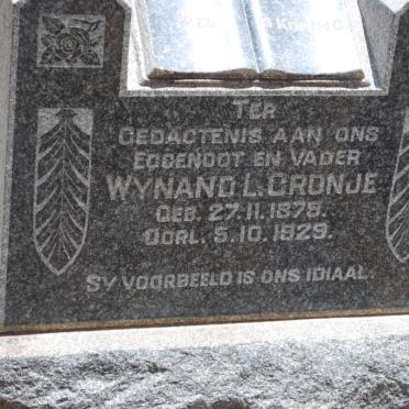 CRONJE Wynand L. 1879-1929