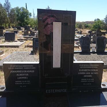 ESTERHUYSE Johannes Erasmus Albertus 1901-1977 &amp; Elizabeth Cecilia Louisa DU TOIT 1899-1983