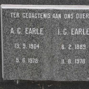 EARLE I.G. 1889-1978 &amp; A.C. 1904-1978