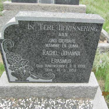 ERASMUS Rachel Johanna nee RAVENSCROFT 1899-1953