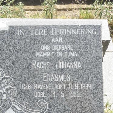 ERASMUS Rachel Johanna nee RAVENSCROFT 1899-1953