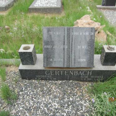 GERTENBACH Andreas 1908-1965 &amp; Elsie Hermina 1905-1991