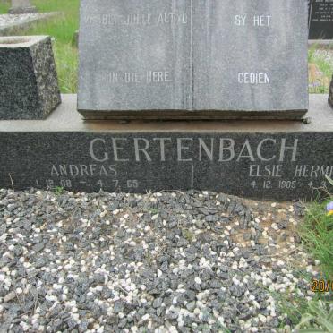 GERTENBACH Andreas 1908-1965 &amp; Elsie Hermina 1905-1991