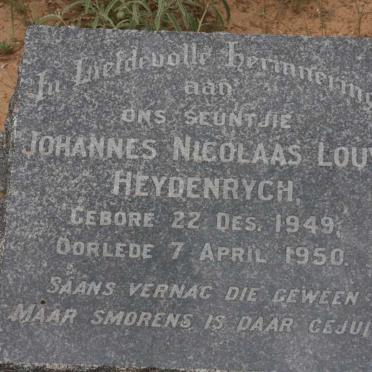 HEYDENRYCH Johannes Nicolaas Louw 1949-1950