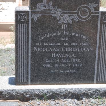 HAVENGA Nicolaas Christiaan 1872-1922