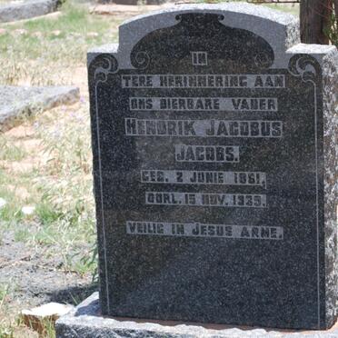 JACOBS Hendrik Jacobus 1861-1939