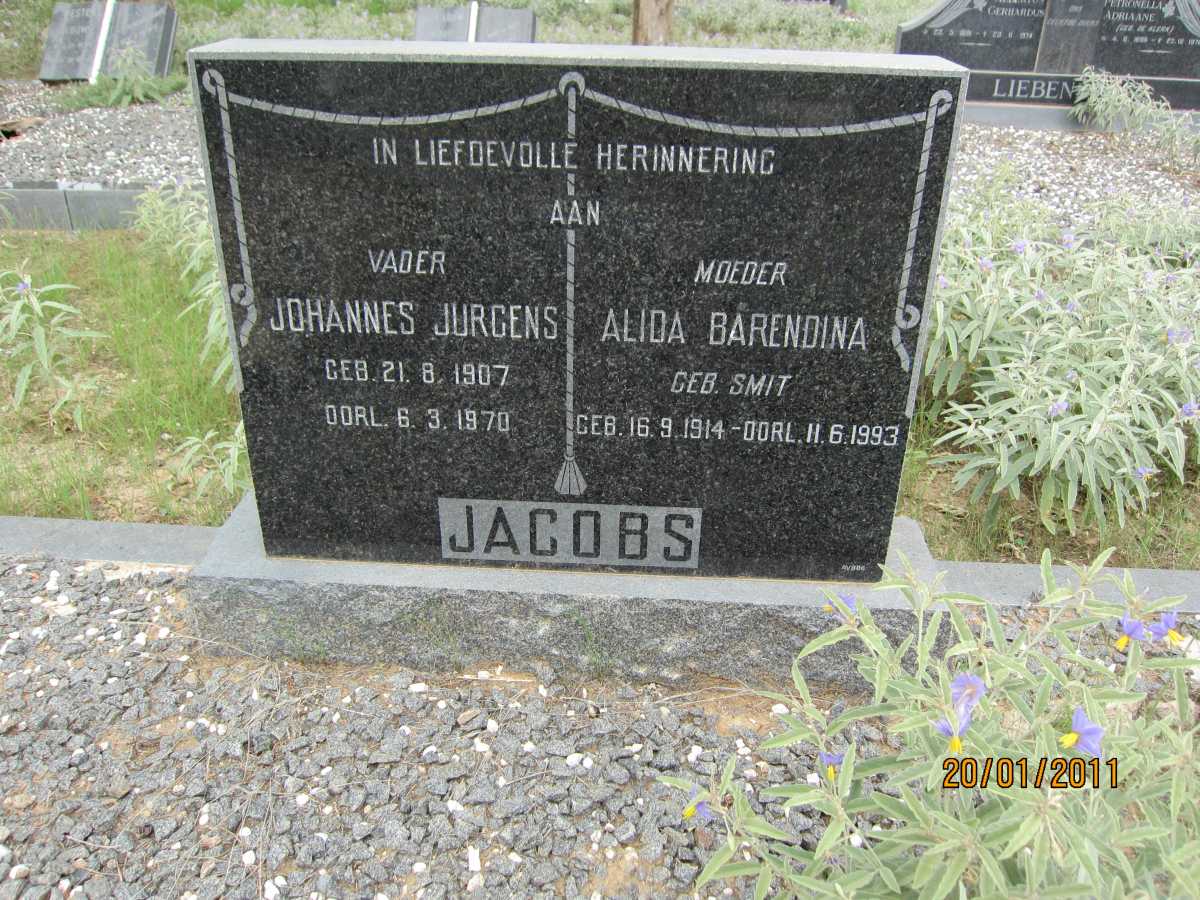 JACOBS Johannes Jurgens 1907-1970 &amp; Alida Barendina SMIT 1914-1993