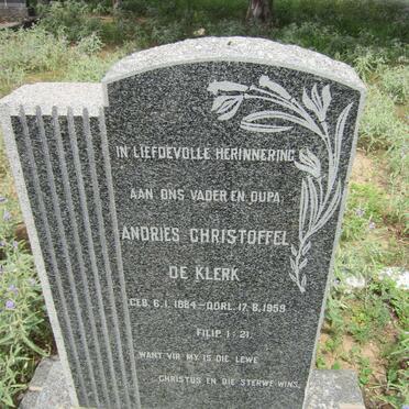 KLERK Andries Christoffel, de 1884-1959