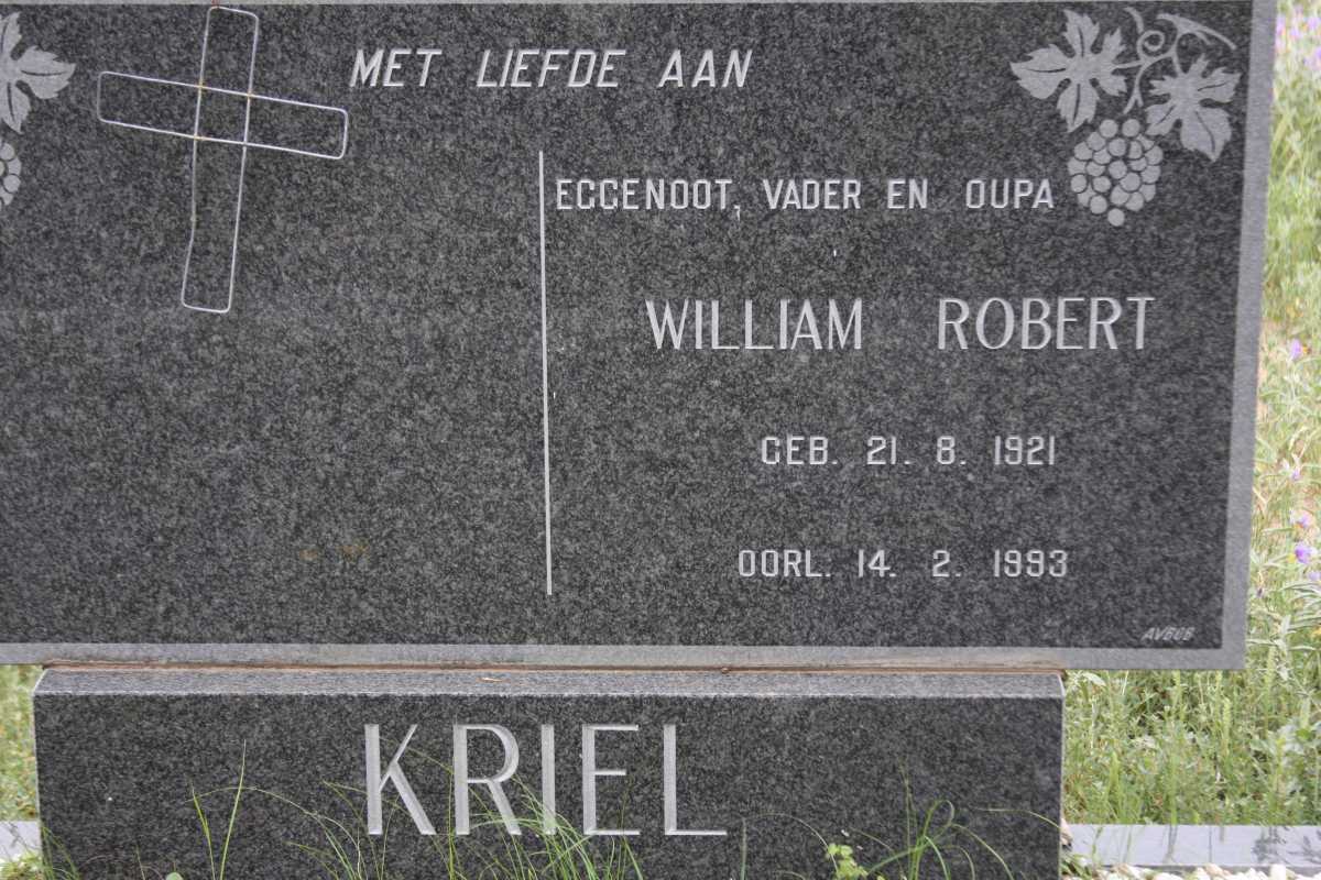 KRIEL William Robert 1921-1993