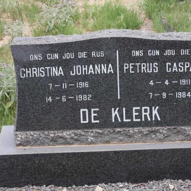 KLERK Petrus Casparus, de 1911-1984 &amp; Christina Johanna 1916-1982