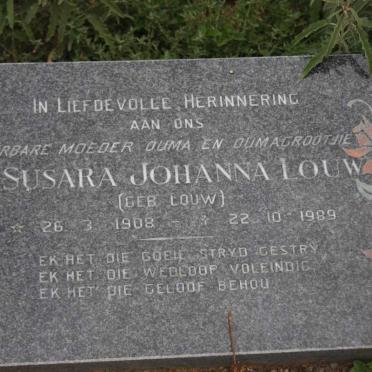 LOUW Susara Johanna nee LOUW 1908-1989