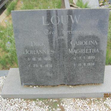 LOUW Dirk Johannes 1892-1975 &amp; Carolina Magrietha 1895-1976