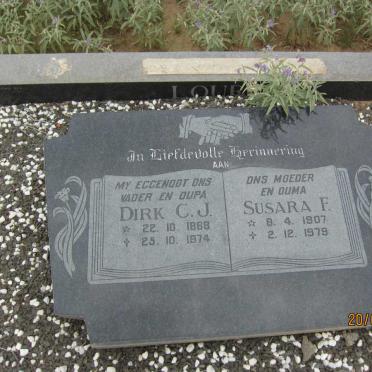 LOURENS Dirk C.J. 1888-1974 &amp; Susara F. 1907-1979
