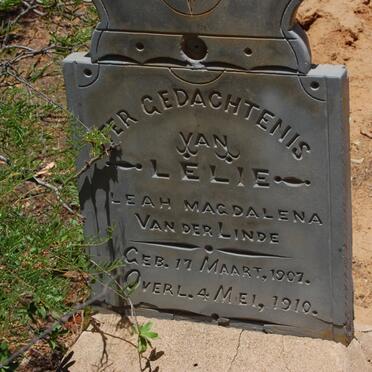 LINDE Leah Magdalena, van der 1907-1910