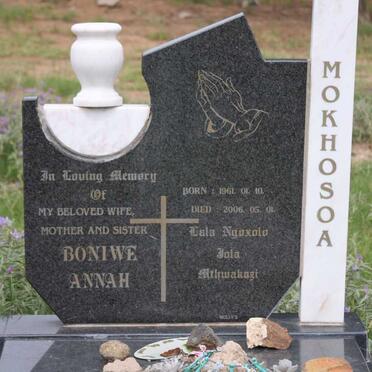 MOKHOSOA Boniwe Annah 1961-2006
