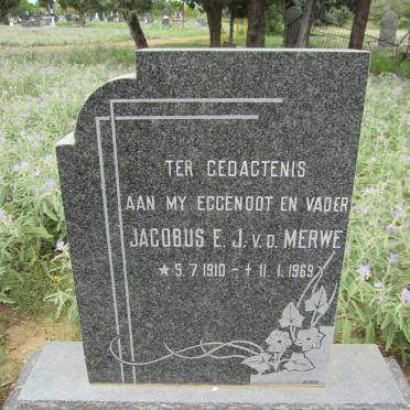 MERWE Jacobus E.J., van der 1910-1969
