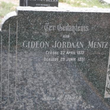 MENTZ Gideon Jordaan 1877-1951