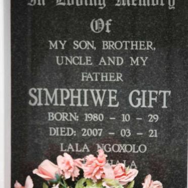 MAYEKISO Simphiwe Gift 1980-2007