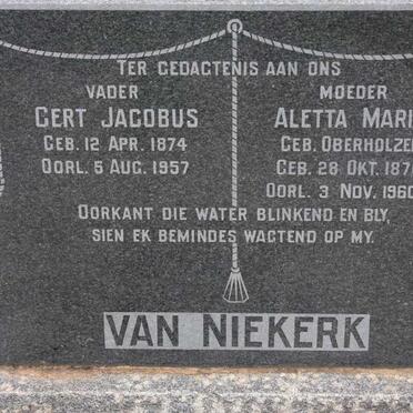 NIEKERK Gert Jacobus, van 1874-1957 &amp; Aletta Maria OBERHOLZER 1876-1960