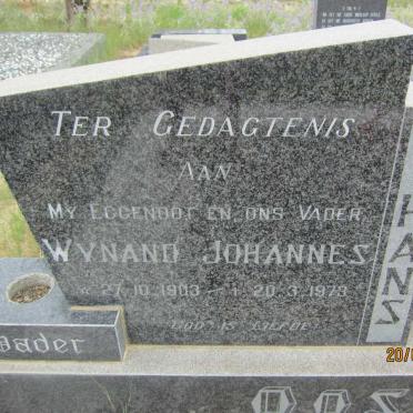 OOSTHUIZEN Wynand Johannes 1903-1973