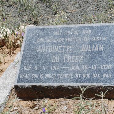 PREEZ Antoinette Julian, du 1914-1928