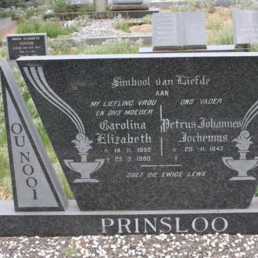 PRINSLOO Petrus Johannes Jochemus 1947-  &amp; Carolina Elizabeth 1952-1980