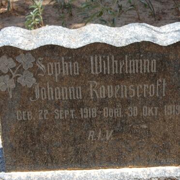 RAVENSCROFT Sophia Wilhelmina Johanna 1918-1919