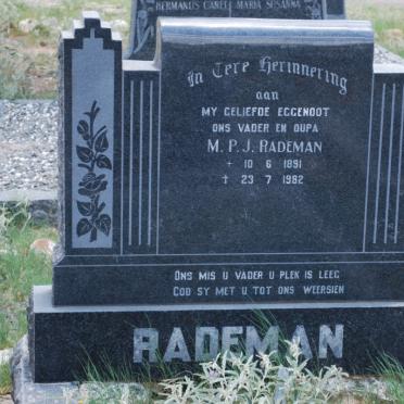 RADEMAN M.P.J. 1891-1982