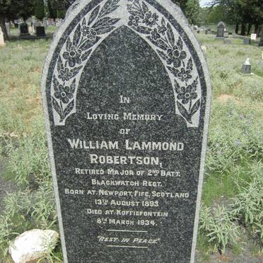 ROBERTSON William Lammond 1893-1934