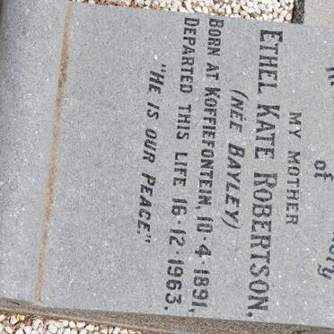 ROBERTSON Ethel Kate nee BAYLEY 1891-1963