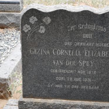 SPUY Gezina Cornelia Elizabeth, van der nee THERON 1876-1931