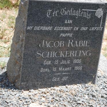 SCHICKERLING Jacob Rabie 1905-1956