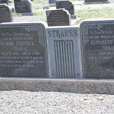 STRAUSS Hendrik Frederick 1889-1953 &amp; Elizabeth Johanna VAN NIEKERK 1889-1974
