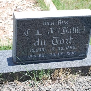 TOIT C.E.J., du 1893-1986