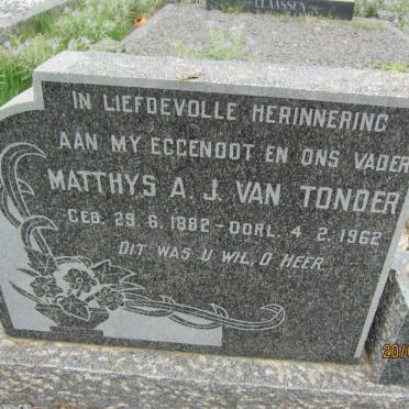 TONDER Matthys A.J., van 1882-1962 &amp; Cornelia G. COHN 1892-1965