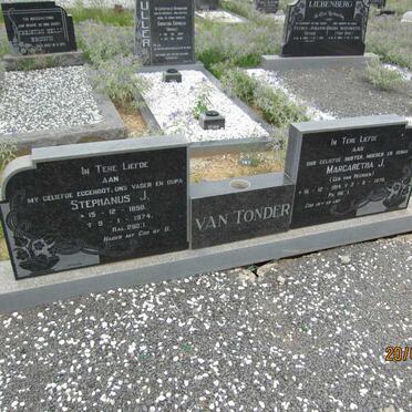 TONDER Stephanus J., van 1898-1974 &amp; Margaretha J. VAN HEERDEN 1914-1978