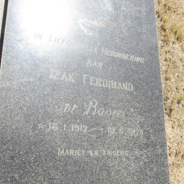 VILLIERS Izak Ferdinand, de 1913-1975