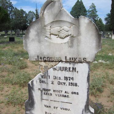 VUUREN Jacobus Lukas, van 1874-1918