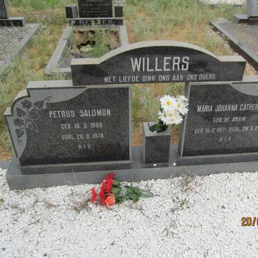WILLERS Petrus Salomon 1909-1976 &amp; Maria Johanna Catherina DE BRUIN 1917-2002