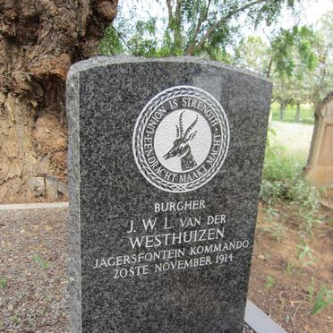 WESTHUIZEN J.W.L., van der -1914