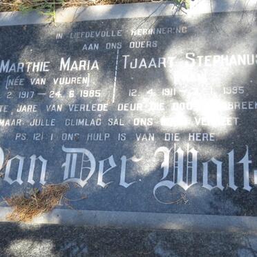 WALT Tjaart Stephanus, van der 1911-1995 &amp; Marthie Maria VAN VUUREN 1917-1985 :: VAN DER WALT T.S. 1946-2010