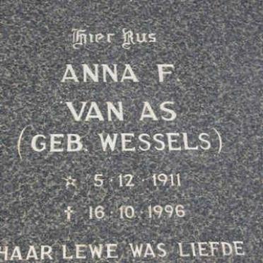 AS Anna F., van nee WESSELS 1911-1996