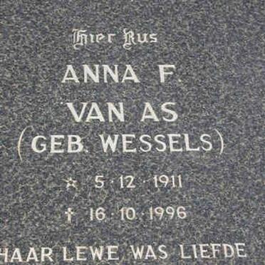 AS Anna F., van nee WESSELS 1911-1996