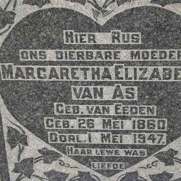 AS Margaretha Elizabeth, van 1860-1947
