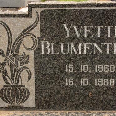 BLUMENTHAL Yvette 1968-1968