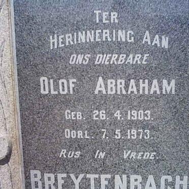 BREYTENBACH Olof Abraham 1903-1973